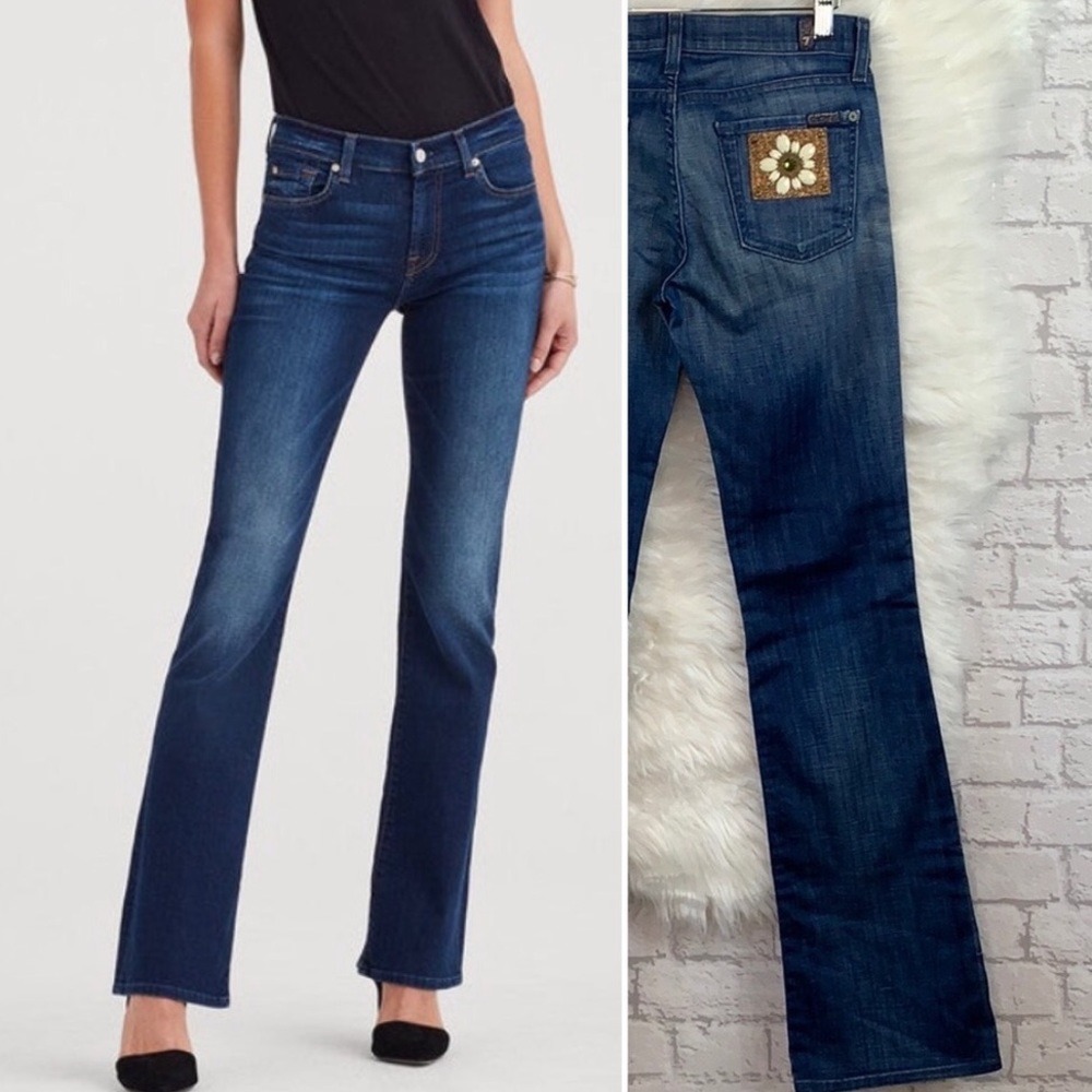 7 For All Mankind flower power bootcut jeans